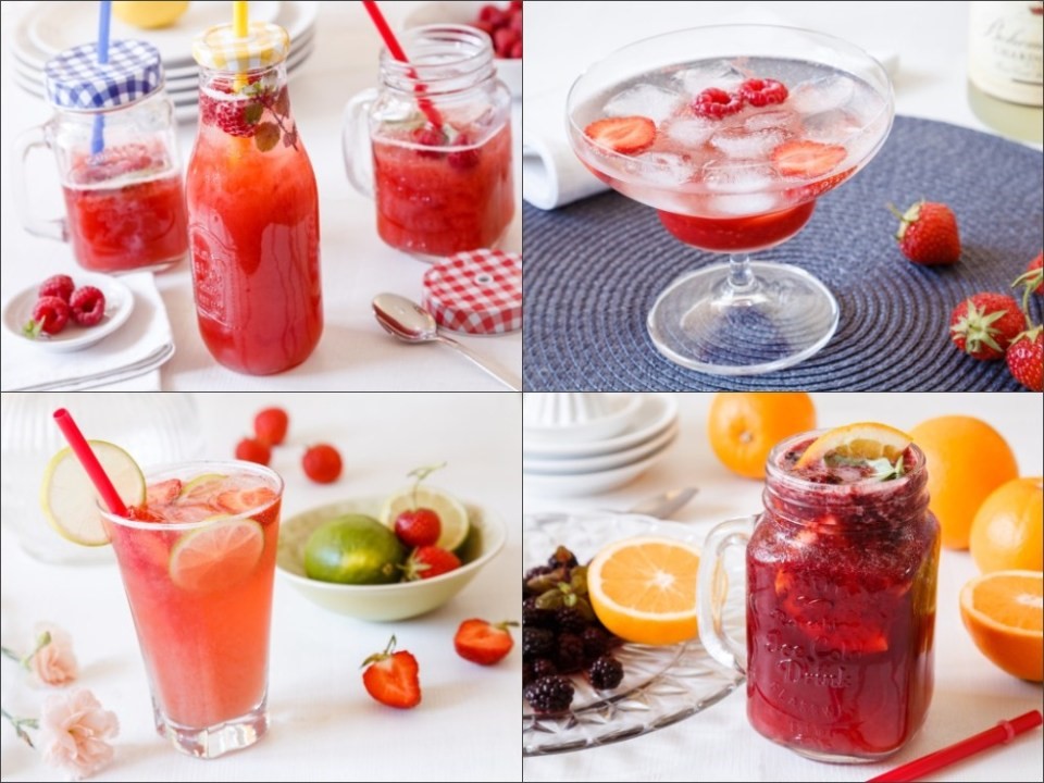 Domáce limonády I / jahodová a černicová